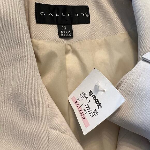 GALLERY WOMENS BELTED JACKET SIZE XL NWT - Picture 3 of 4